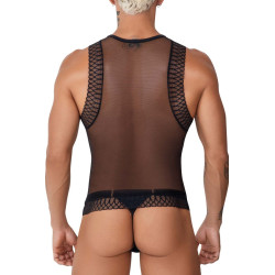 CandyMan Débardeur Transparent en Mesh BASTET Noir